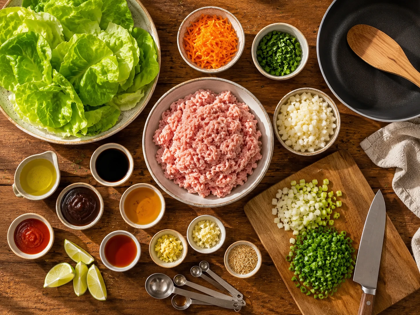 Turkey Lettuce Wraps preparation