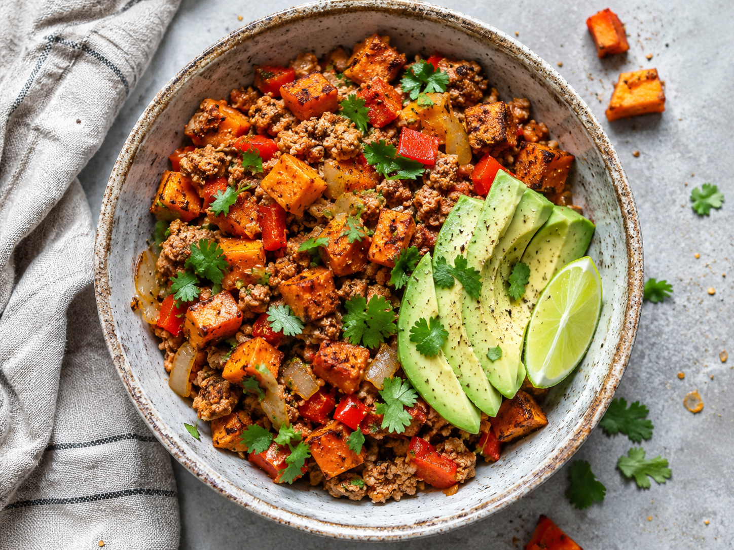 Turkey Sweet Potato Skillet Bowl
