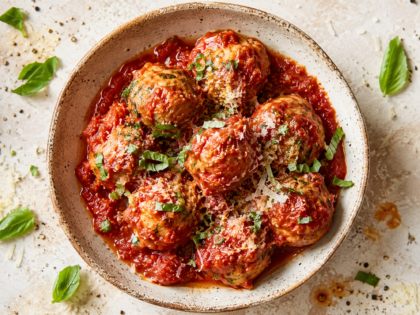 Turkey Zucchini Meatballs with Marinara