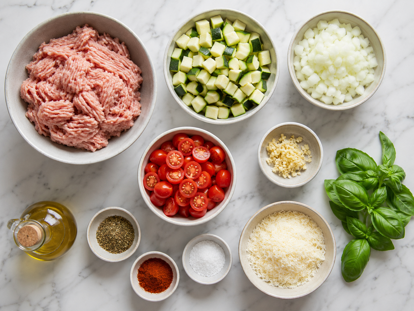 Turkey Zucchini Skillet preparation