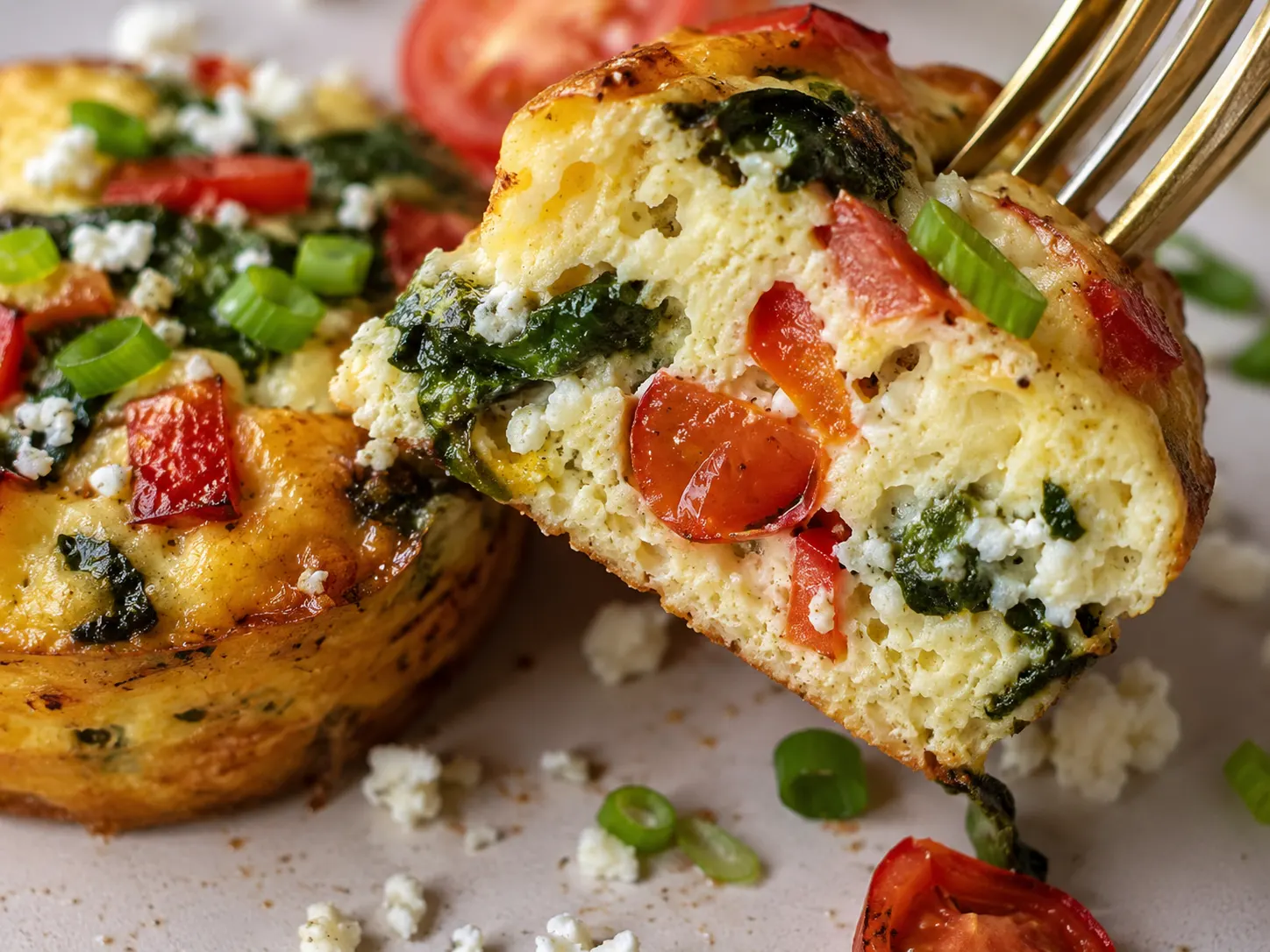 Veggie Egg Muffins close up