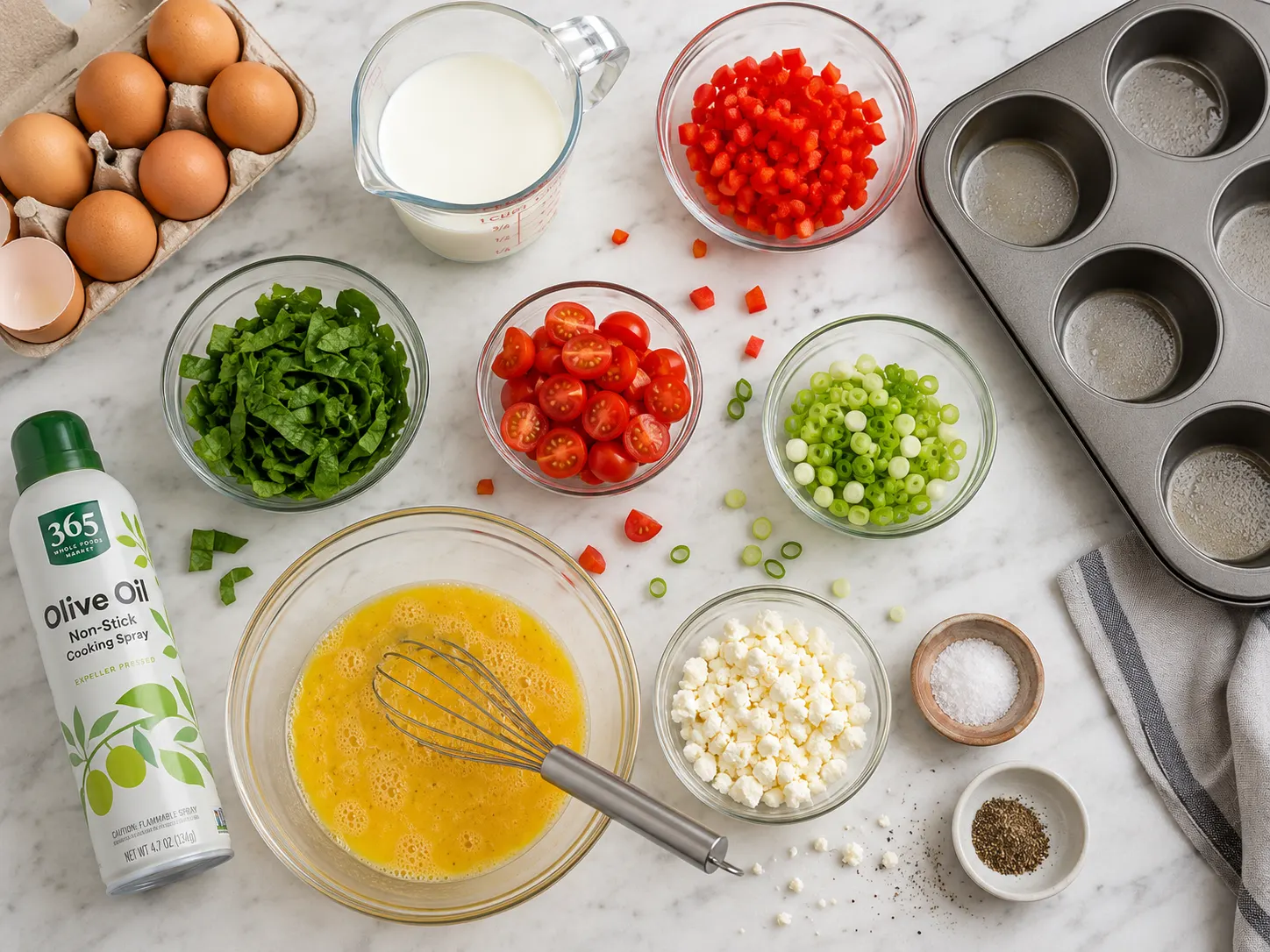 Veggie Egg Muffins preparation
