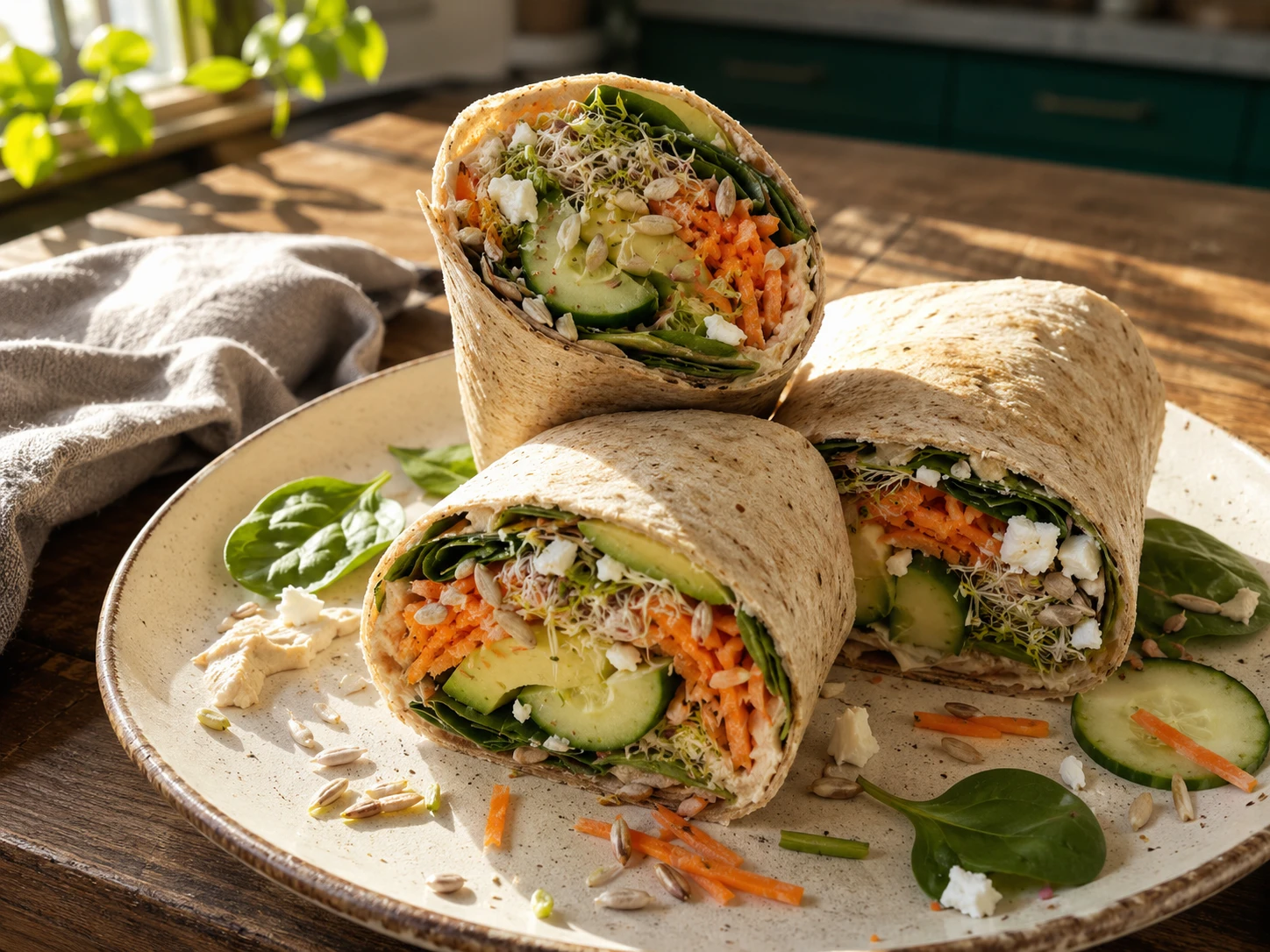 Veggie Hummus Protein Wrap