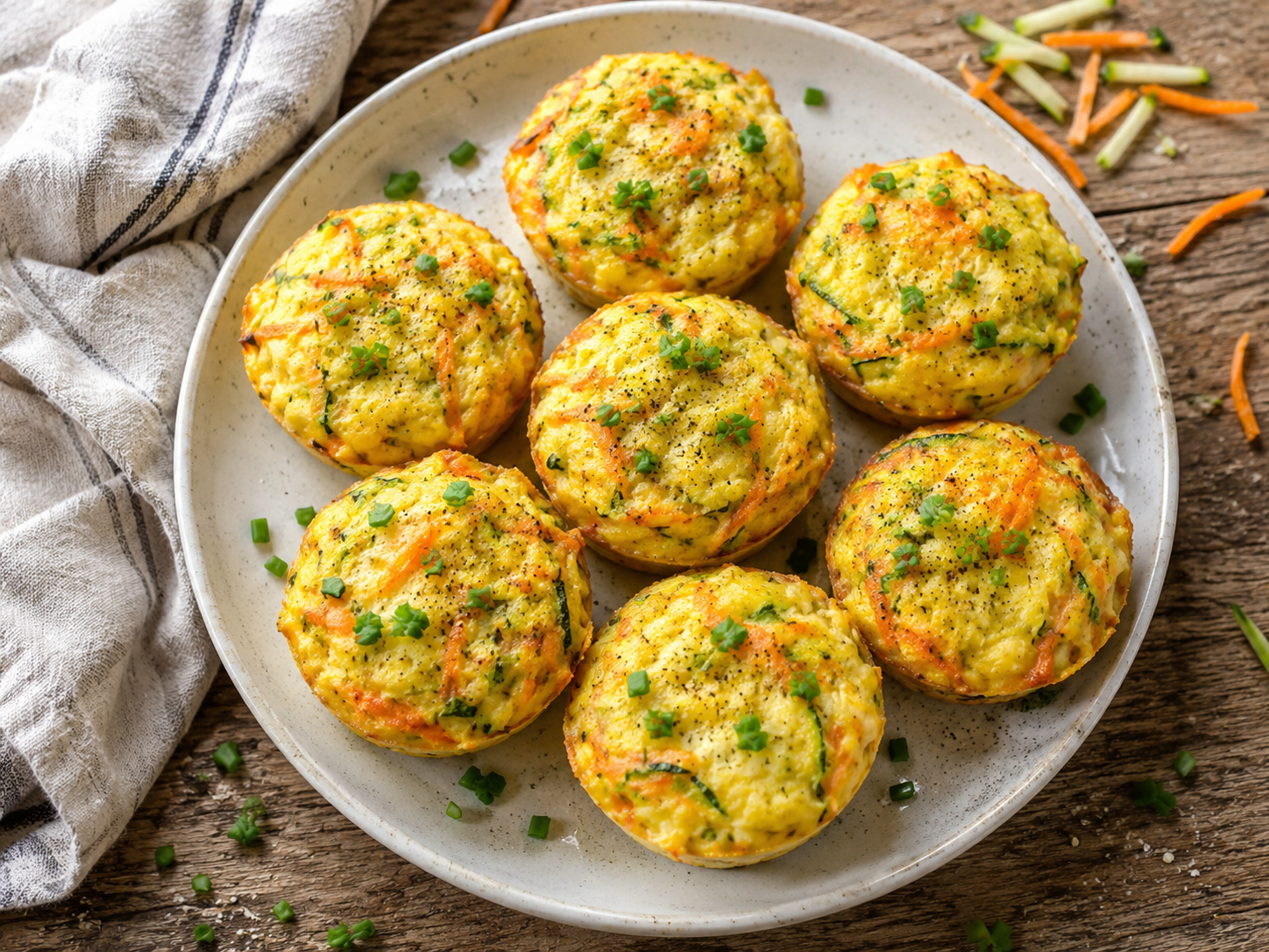 Zucchini Carrot Egg Muffins