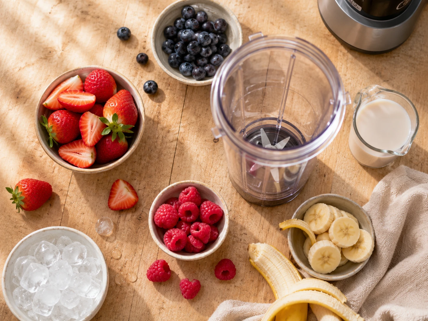 Very Berry Antioxidant Smoothie blender preparation